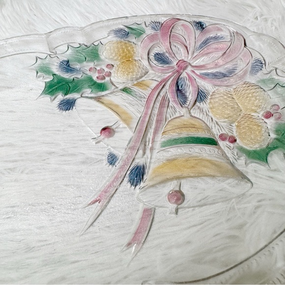 Vintage Mikasa Festive Holiday Bells Cookie Tray Serving Tray Cheese Platter - Picture 2 of 7